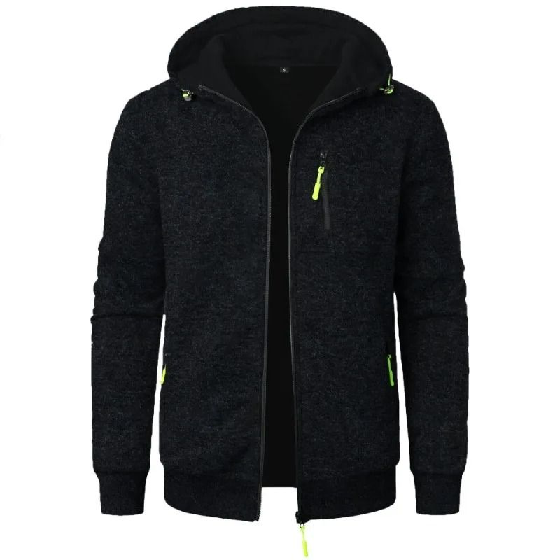 New Streetwear Mens Oversize Zipper Hooded Winter Sweatshirt With Long Sleeves And Warm Outdoor Tra 5