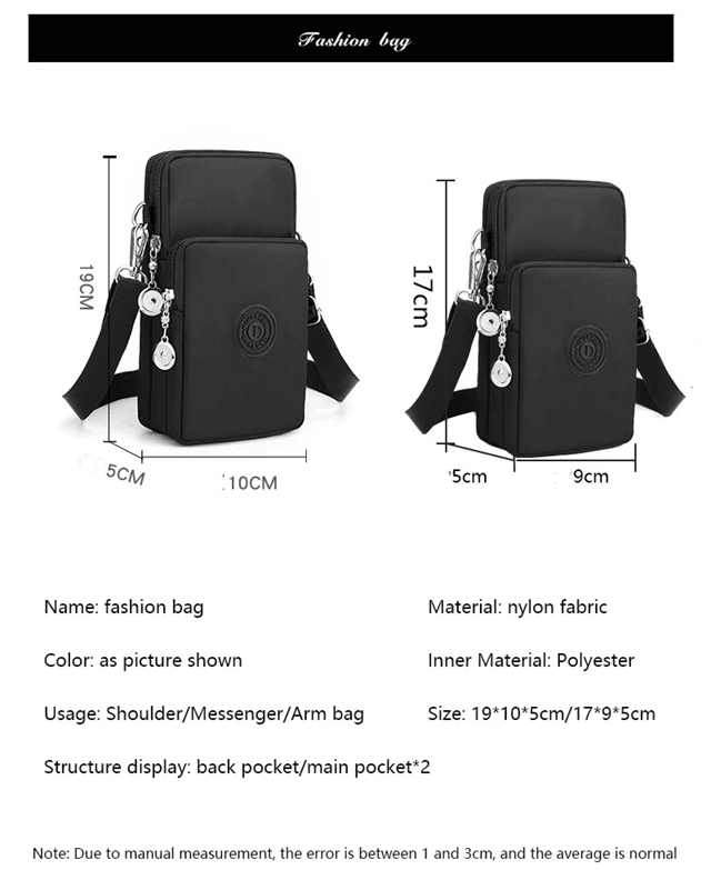 Nimbus Women Nylon Crossbody Phone Bag Travel Purse 1