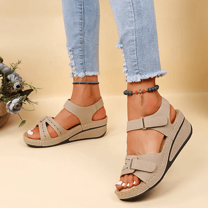 SoftStitch Women Flat Open Toe Sandals 5
