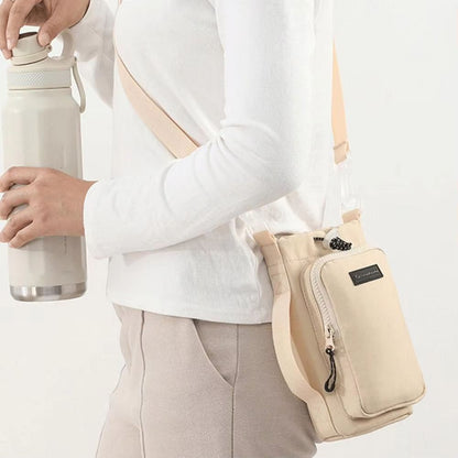 Portable Water Bottle Bag Adjustable Shoulder Strap Sleeve For Hiking Walking Camping Gym 3