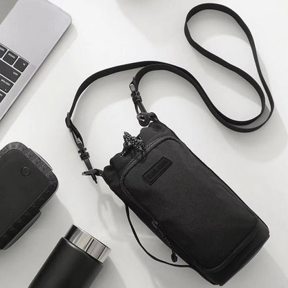 Portable Water Bottle Bag Adjustable Shoulder Strap Sleeve For Hiking Walking Camping Gym 4