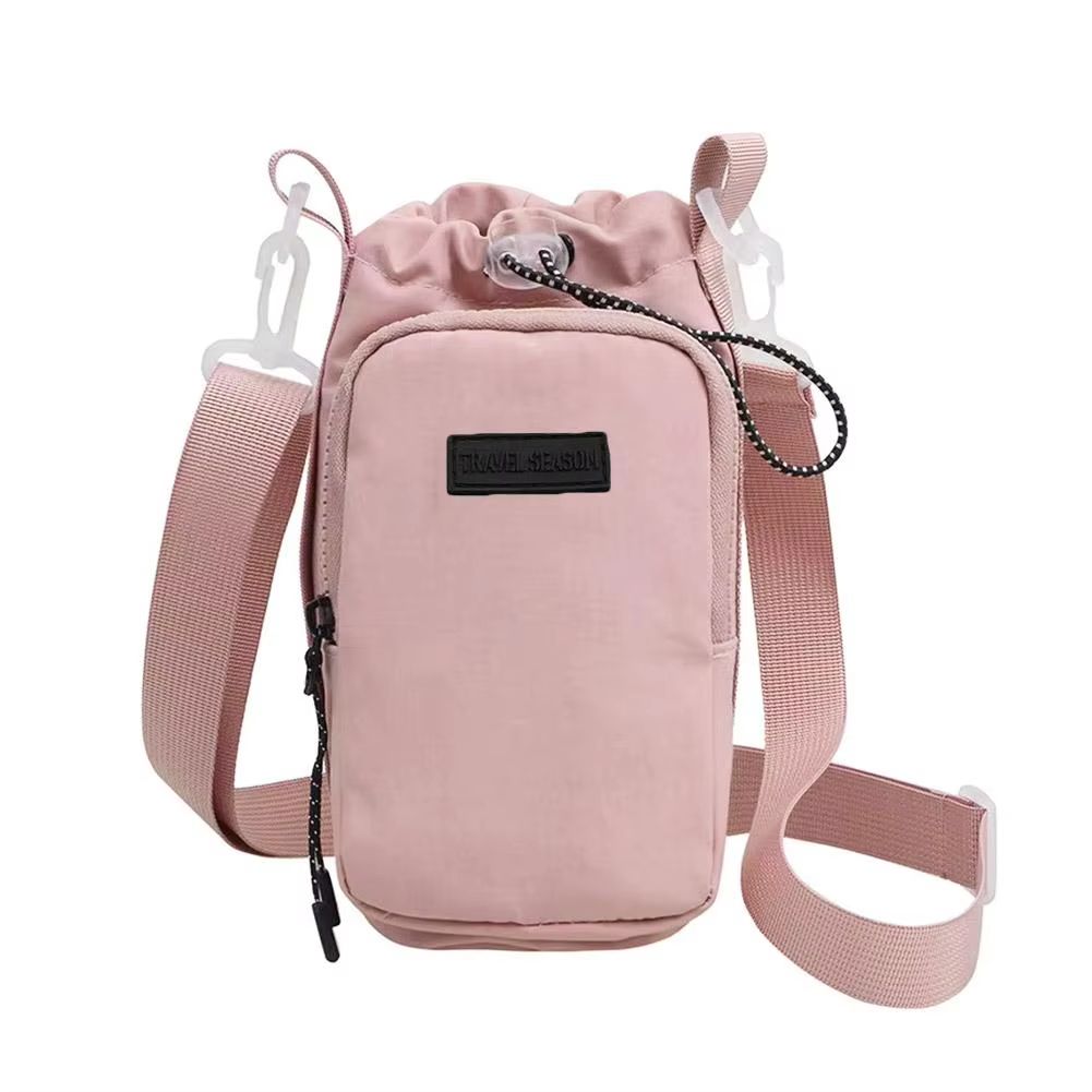 Portable Water Bottle Bag Adjustable Shoulder Strap Sleeve For Hiking Walking Camping Gym 6