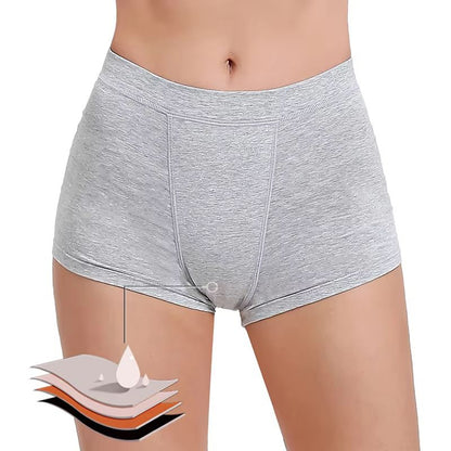 Women High Waist Cotton Period Panties Boxer Shorts For Heavy Flow 3