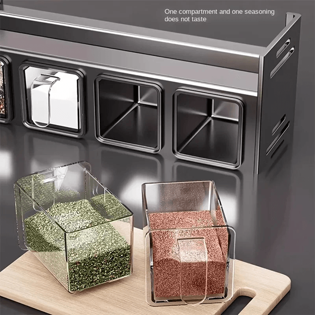 StellaWall Stainless Steel Wall Mounted Spice Rack Organizer 3