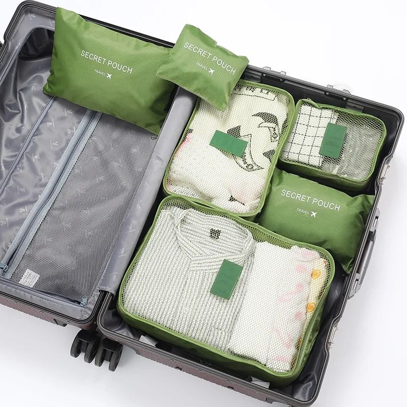 Women 6 Piece Travel Packing Cube Organizer Set 9