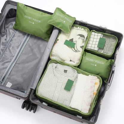 Women 6 Piece Travel Packing Cube Organizer Set 9