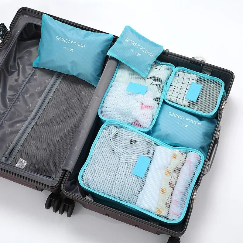 Women 6 Piece Travel Packing Cube Organizer Set 12