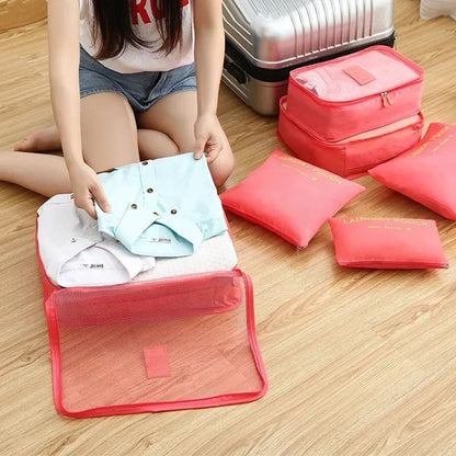 Women 6 Piece Travel Packing Cube Organizer Set 2