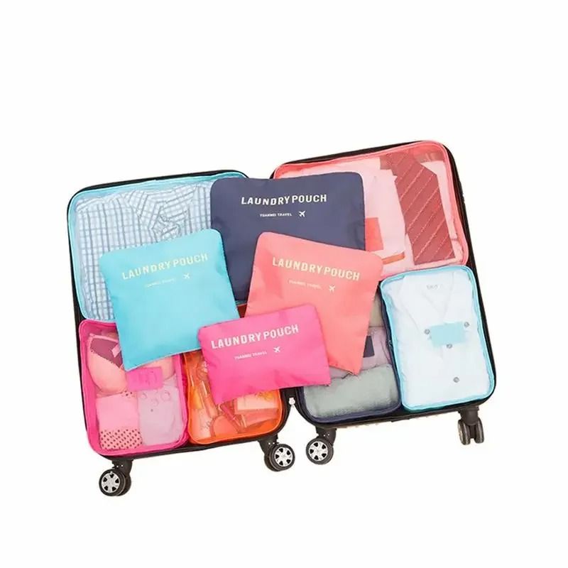 Women 6 Piece Travel Packing Cube Organizer Set 4