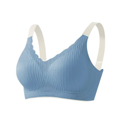 FallSweet Plus Size Seamless Wire Free Push Up Comfort Bralette 8