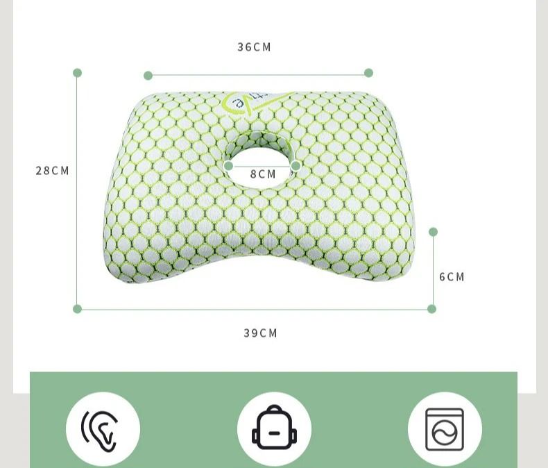 Bamboo Fiber Ear Hole Pillow For Comfortable Side Sleeping 5