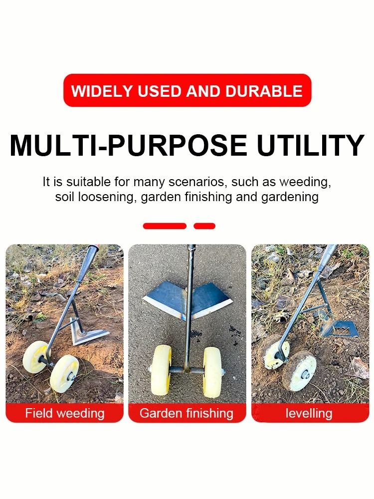 Manual Push Wheel Hoe For Efficient Weeding And Soil Cultivation 3