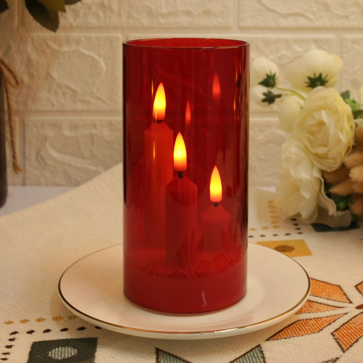 Flameless LED Window Candle With Lampshade 6