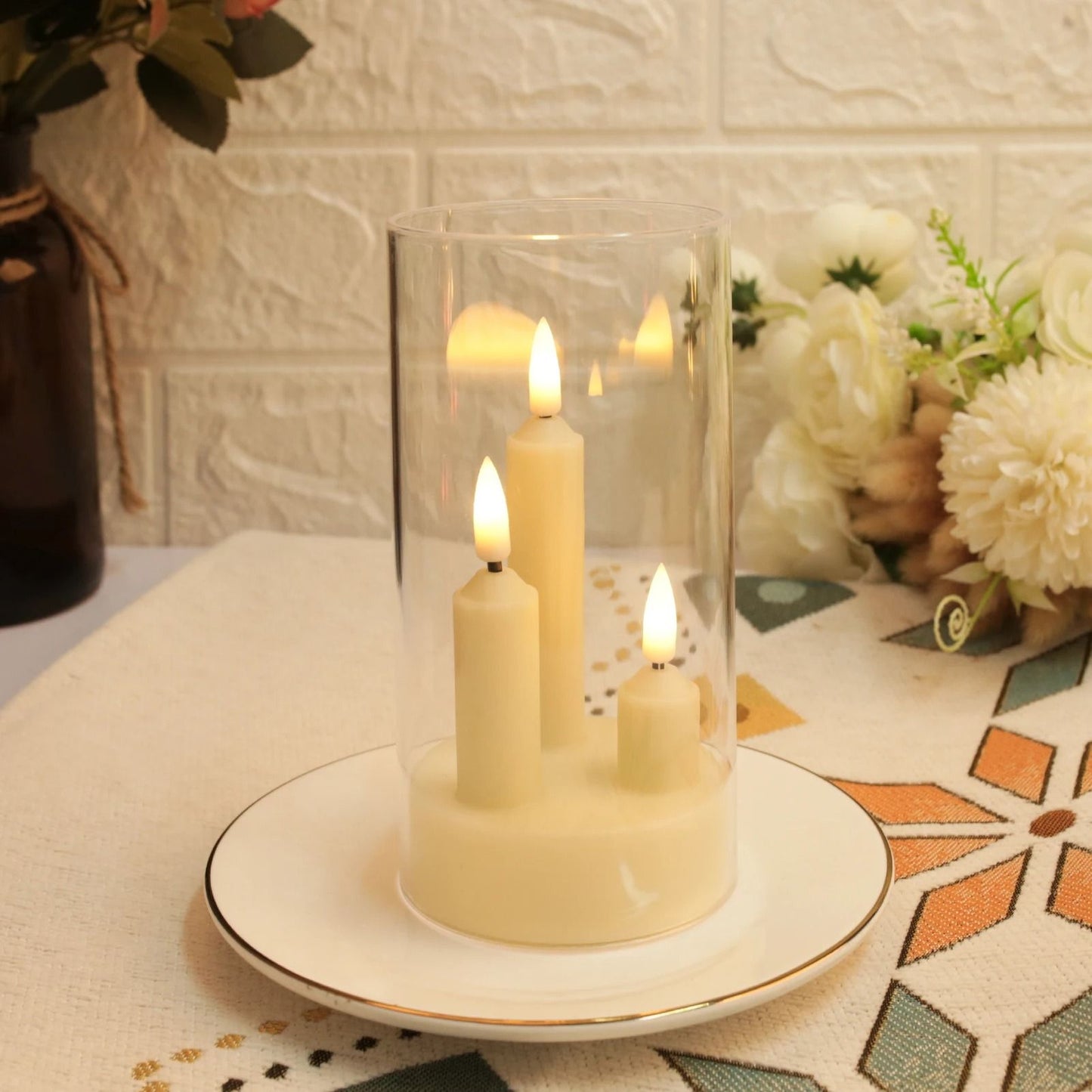Flameless LED Window Candle With Lampshade 7