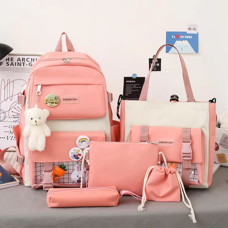 Large Capacity School Backpack Set Multi Compartment Bag For Students 5