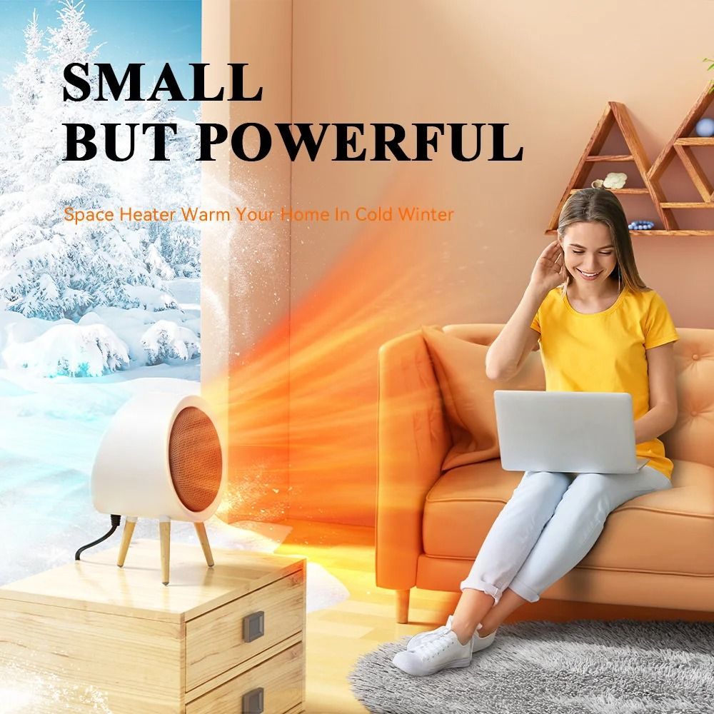 Portable Electric Space Heater 1000W EnergySaving Indoor Room Heater 2