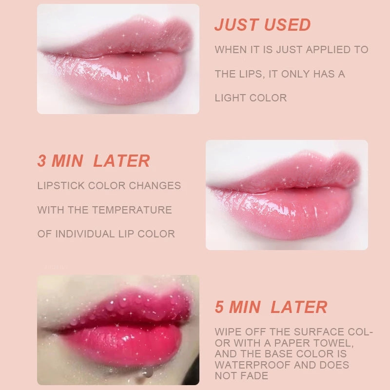 Lipshaped Lipstick Color Changing Lazy Lipstick Waterproof Nonstick Cup Moisturizing Lip Gloss Make 3