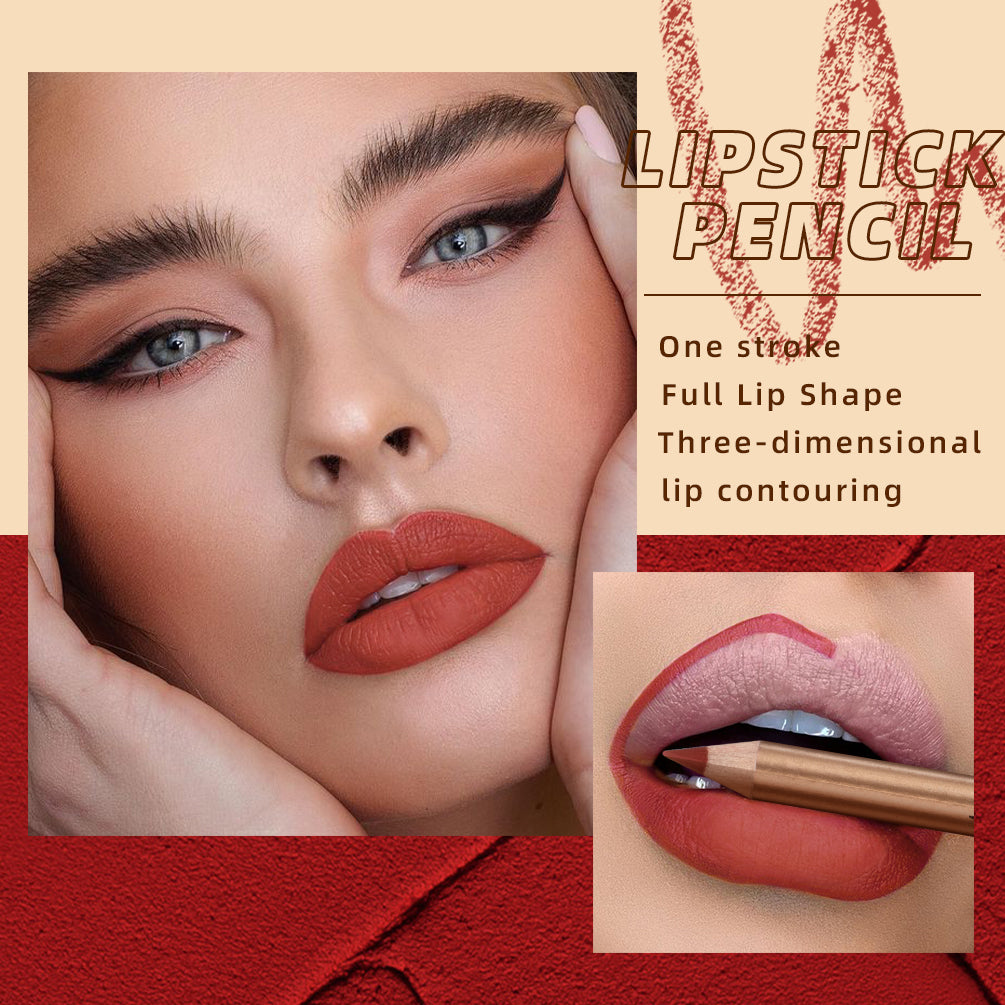 Lip Liner Pencil Set 12 Colors, Waterproof Non-Stick Lip Tint Long Lasting Makeup, Matte Lipstick Pencil