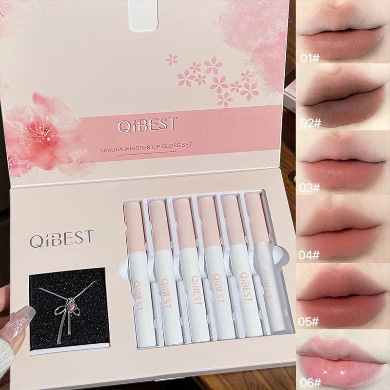 Lip Makeup Kits, Matte Velvet Liquid Lipstick Lasting, Lip Glaze Sets, Moisturizing Lip Balm Oil Necklace Gift