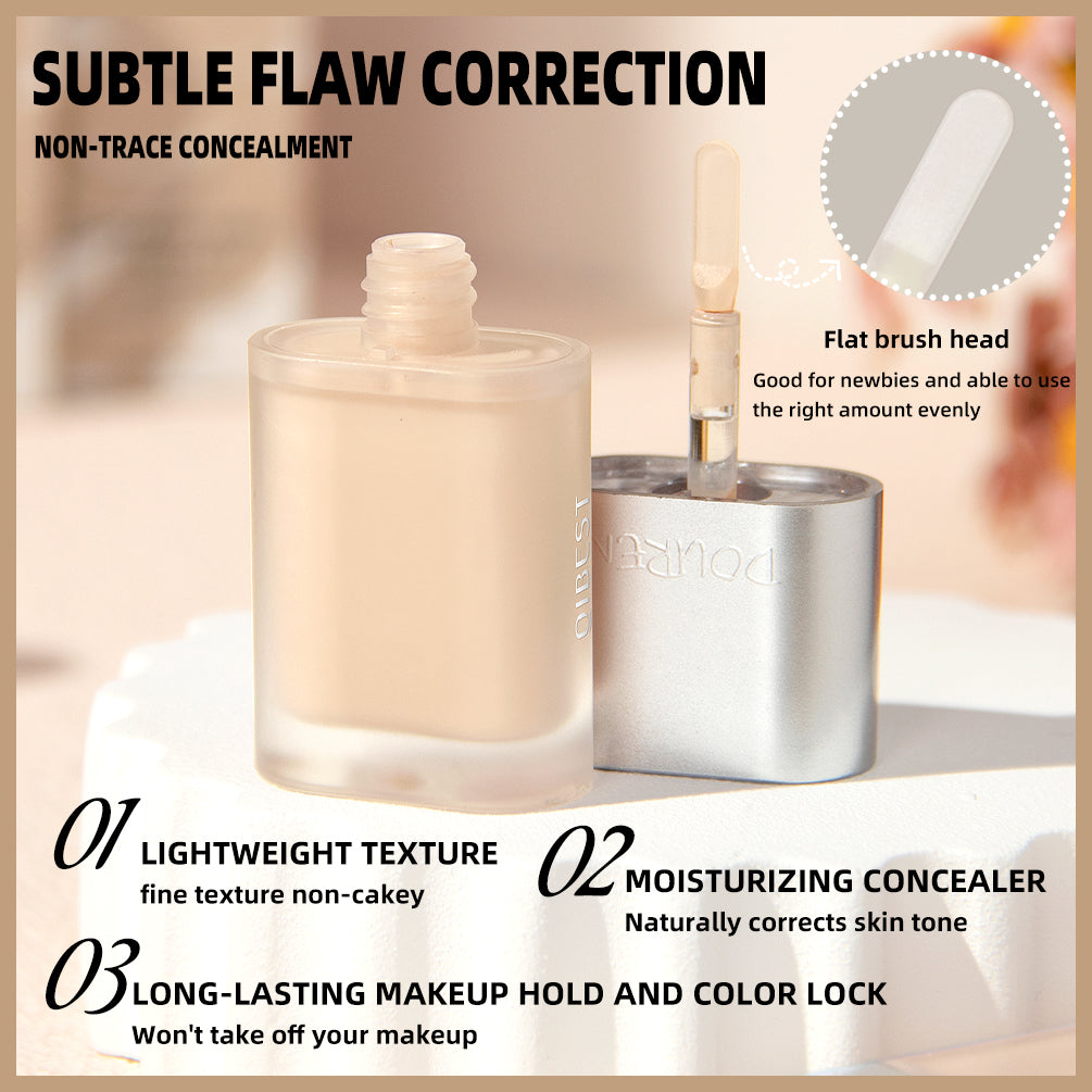 High Coverage Concealer, Moisturizing Liquid Makeup Base, Waterproof Foundation, Oil Control & Dark Circle Concealer