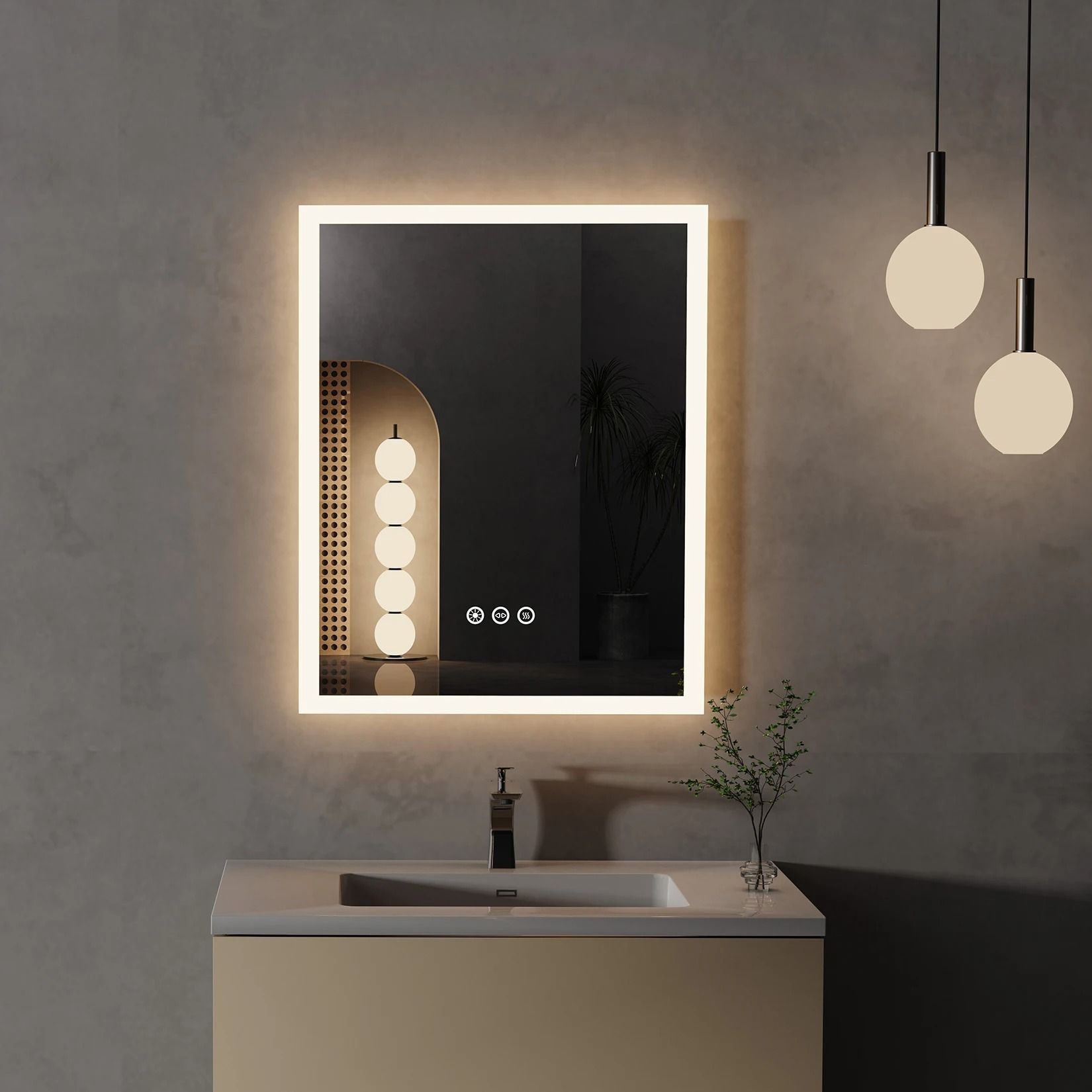 LED Lighted Vanity Mirror with Anti-Fog and Smart Touch