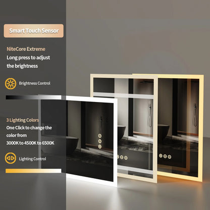 LED Lighted Vanity Mirror With AntiFog And Smart Touch 4