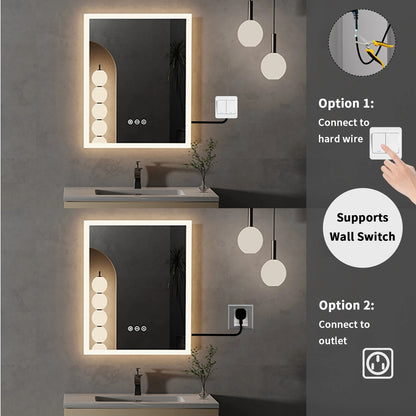 LED Lighted Vanity Mirror With AntiFog And Smart Touch 5