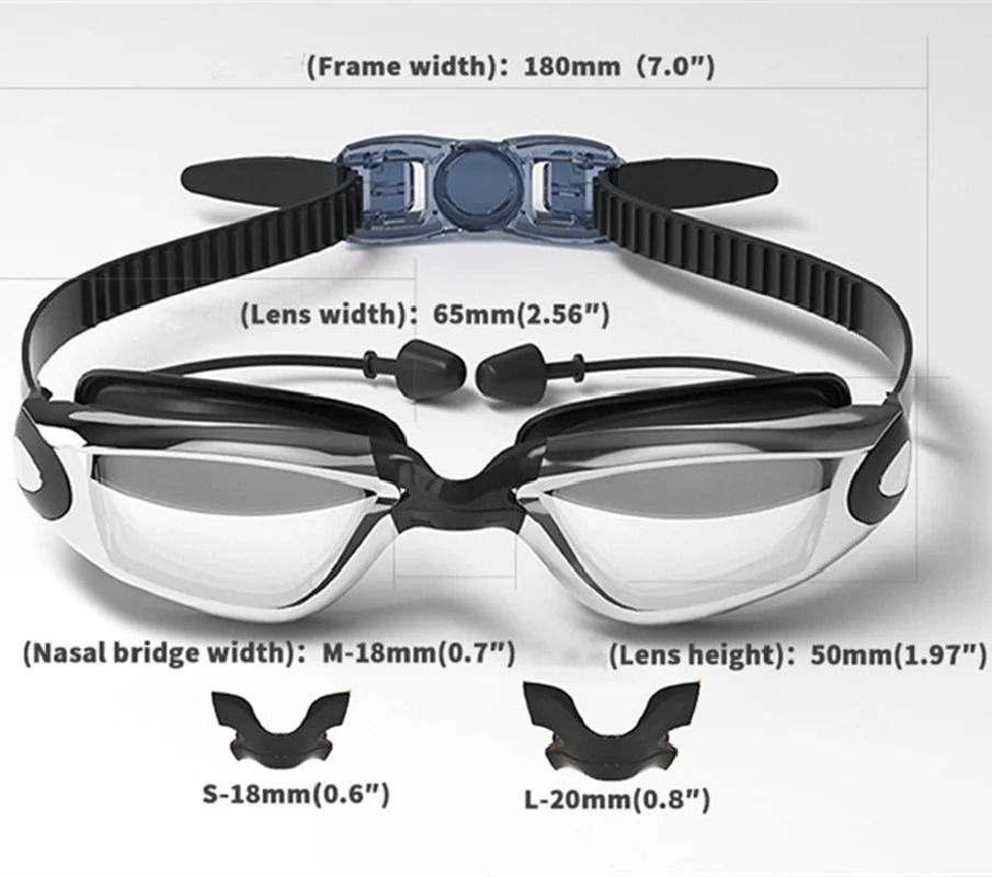 Anti Fog Swim Goggles And Earplugs Set 1