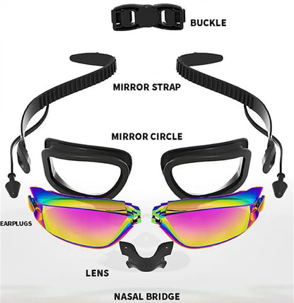 Anti Fog Swim Goggles And Earplugs Set 4