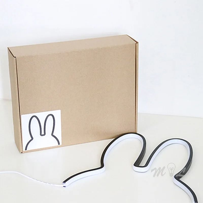 Rabbit LED Night Light Cute USB Desk Lamp For Kids Room And Home Decor 4