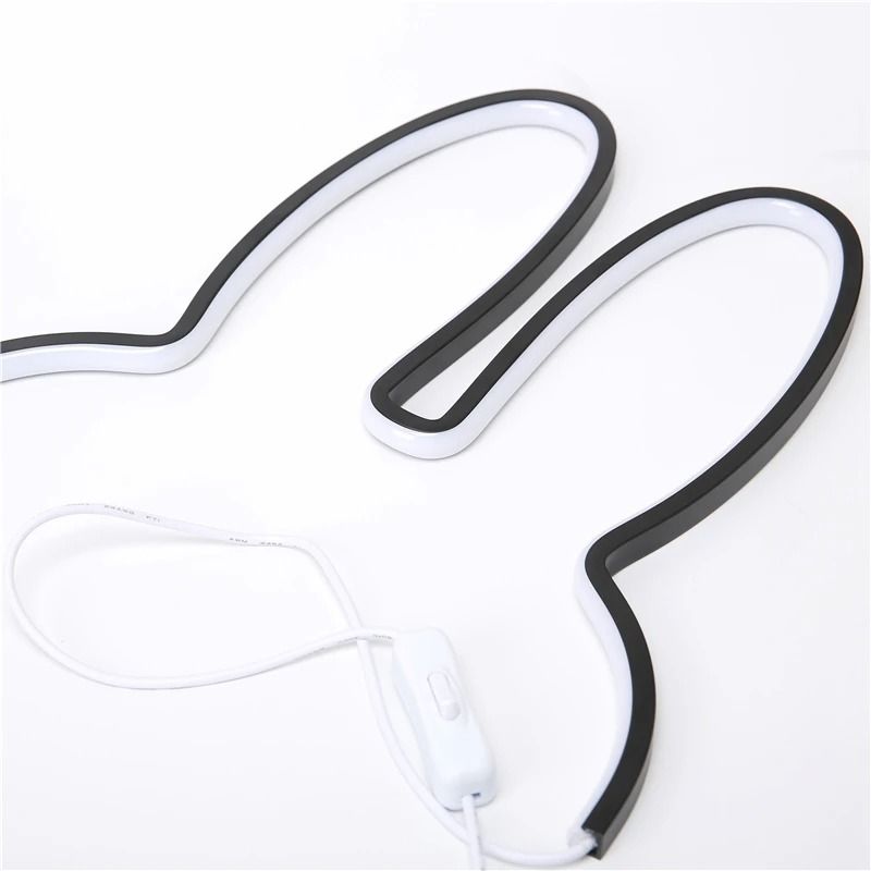 Rabbit LED Night Light Cute USB Desk Lamp For Kids Room And Home Decor 6