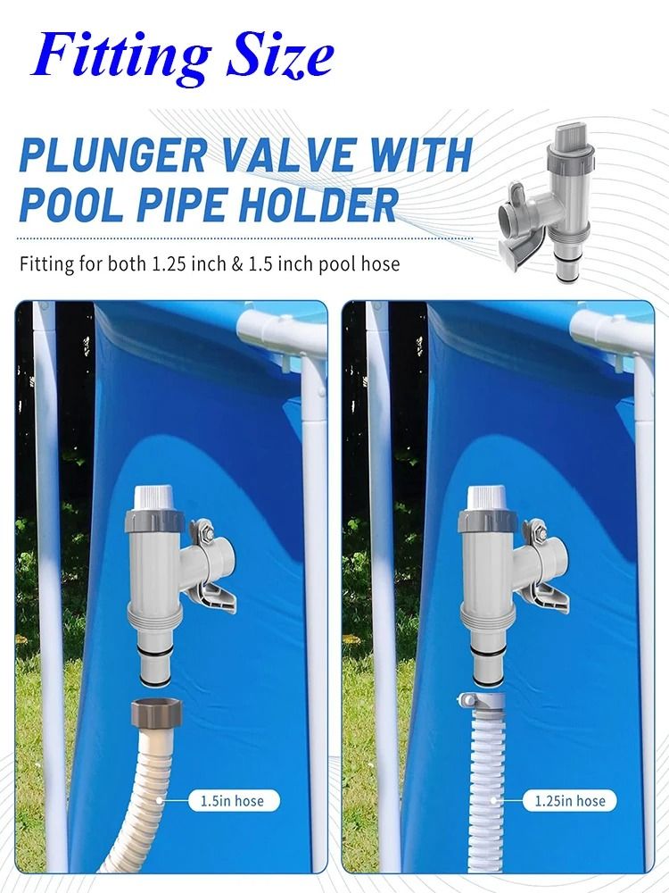 Durable PVC Pool Filter Pump Adapter With 32mm On Off Plunger Valve Leak Proof Replacement For Outd 3
