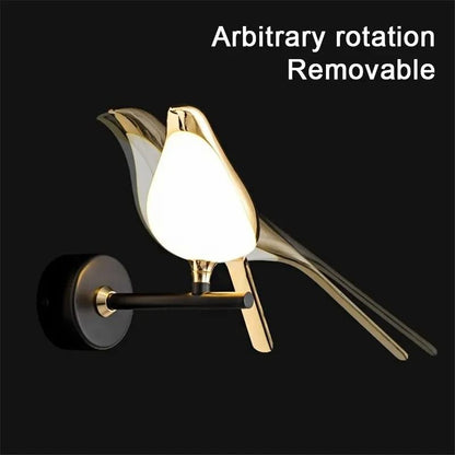 Nordic Golden Bird LED Wall Light For Bedroom Living Room And Bar Decoration 3