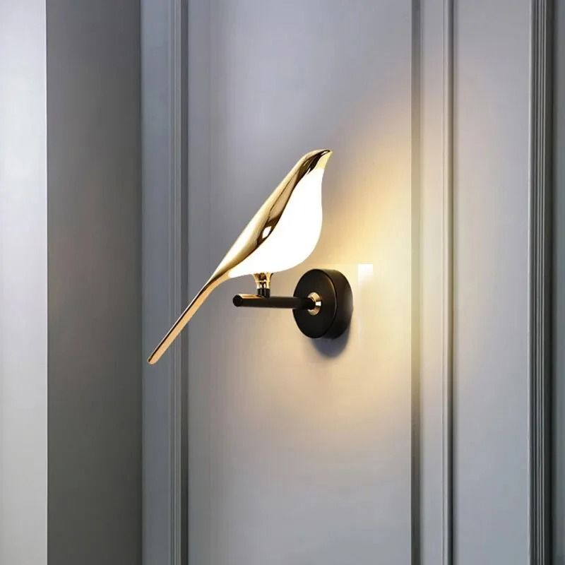 Nordic Golden Bird LED Wall Light For Bedroom Living Room And Bar Decoration 5
