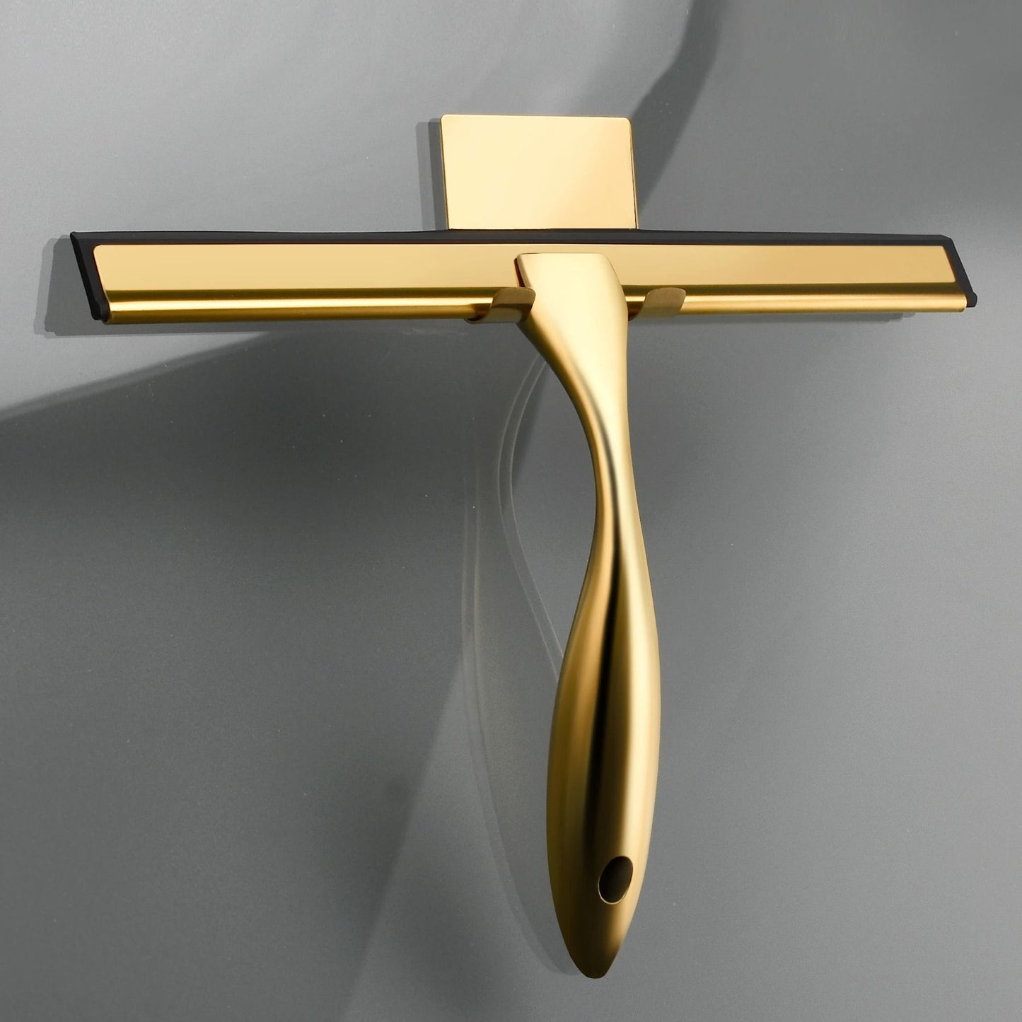 Stainless Steel Shower Squeegee with Hook for Bathroom Mirrors Tiles and Windows