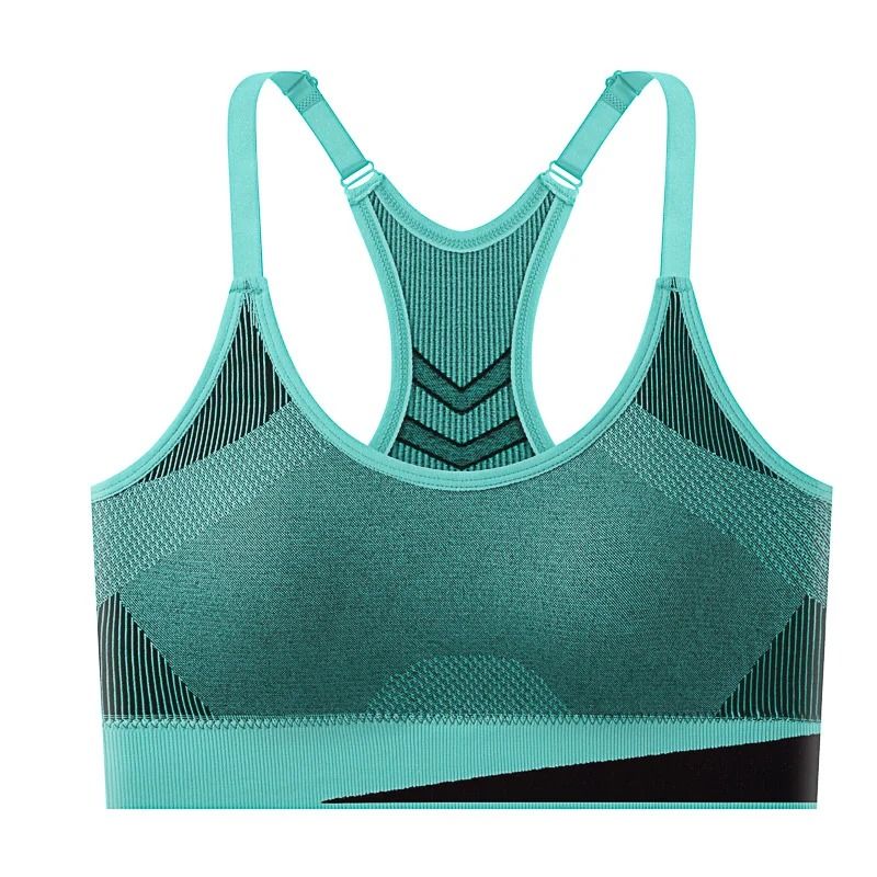 Women Breathable Mesh Shockproof Seamless Sports Bra With Double Layer Padding 9