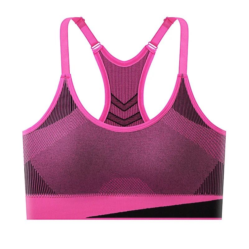 Women Breathable Mesh Shockproof Seamless Sports Bra With Double Layer Padding 11