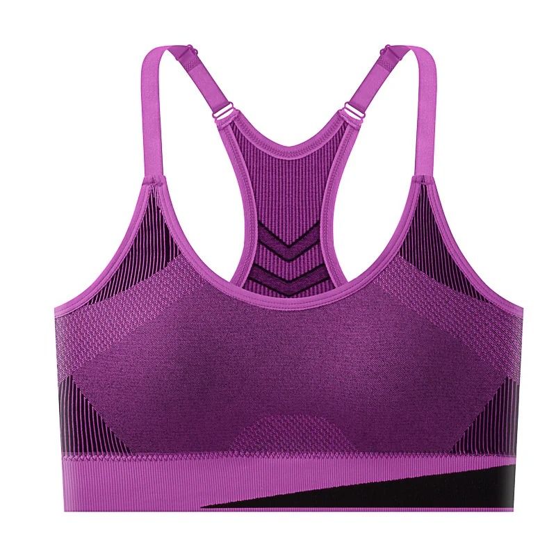 Women Breathable Mesh Shockproof Seamless Sports Bra With Double Layer Padding 12