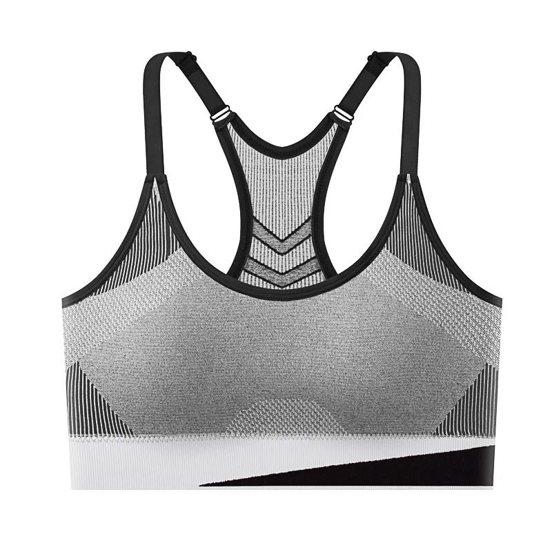Women Breathable Mesh Shockproof Seamless Sports Bra With Double Layer Padding 6
