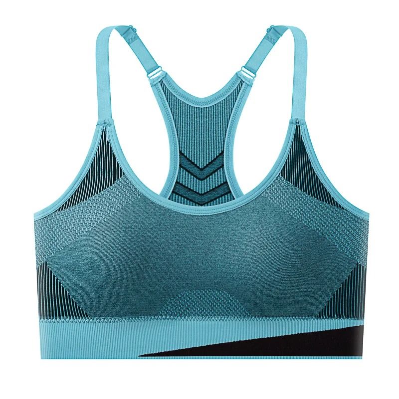 Women Breathable Mesh Shockproof Seamless Sports Bra With Double Layer Padding 7