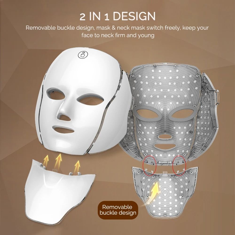 LED Facial And Neck Light Therapy Mask For Skin Rejuvenation 1