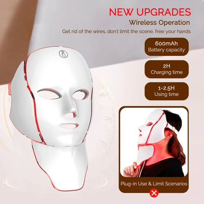 LED Facial And Neck Light Therapy Mask For Skin Rejuvenation 3