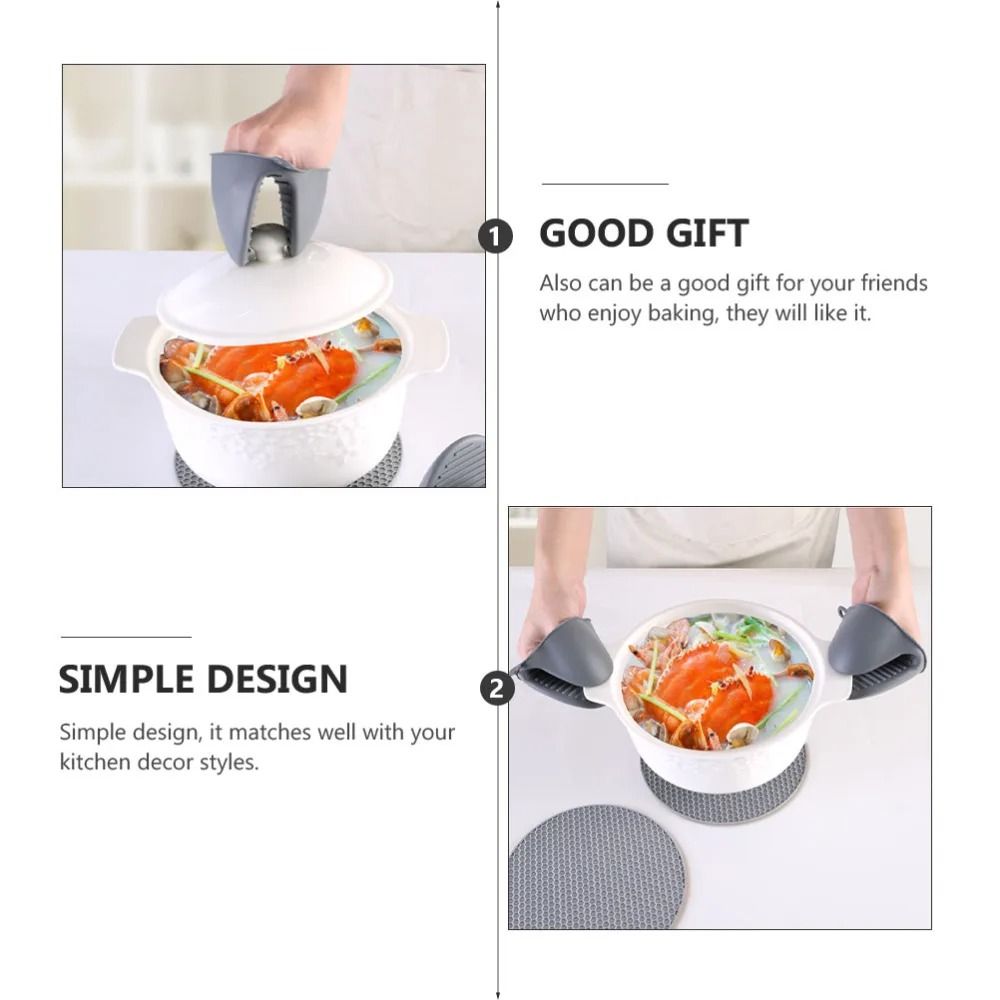 Silicone Heat Safety Gloves And Kitchen Accessories Toolkit 4