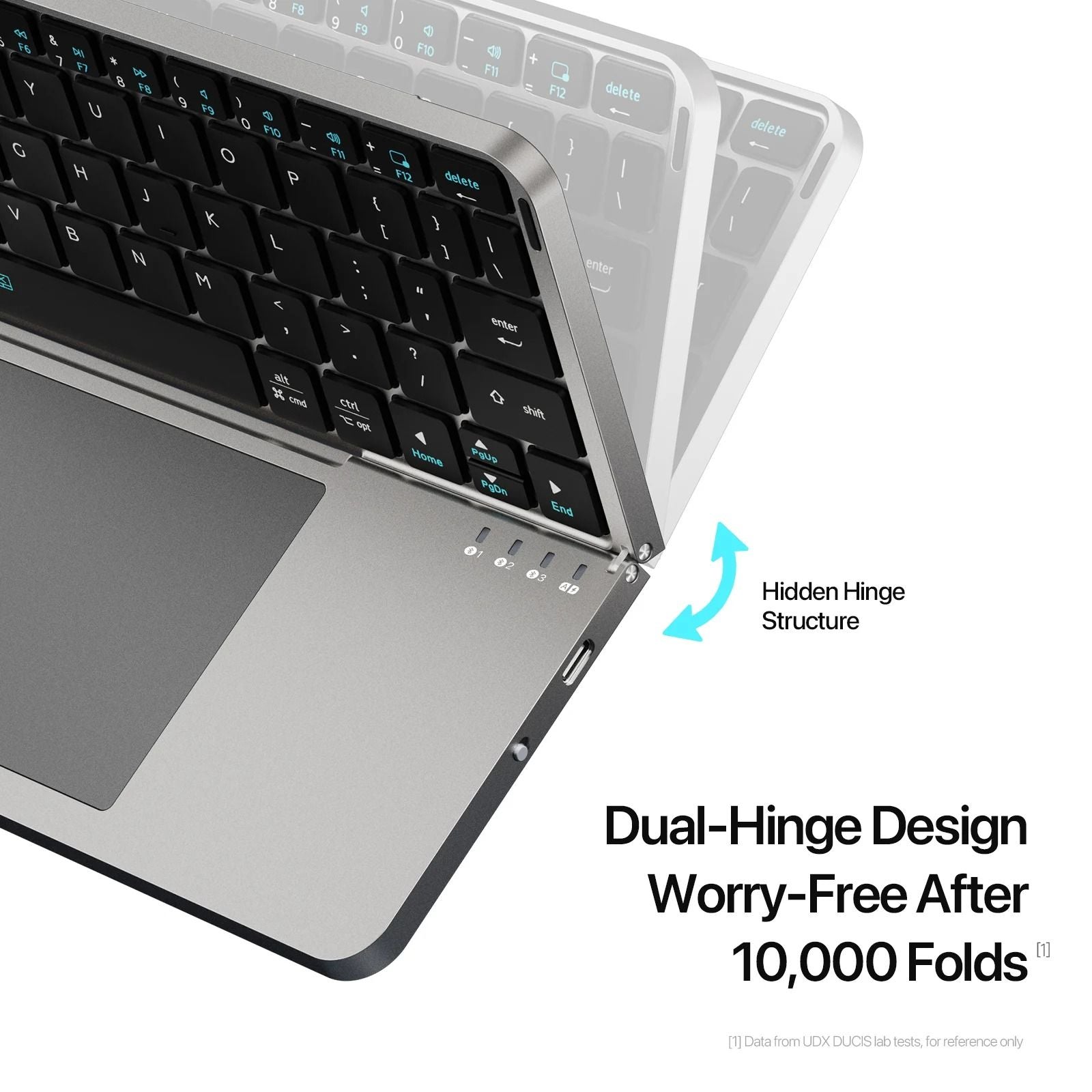 Foldable Bluetooth Keyboard With Touchpad And Stand 3