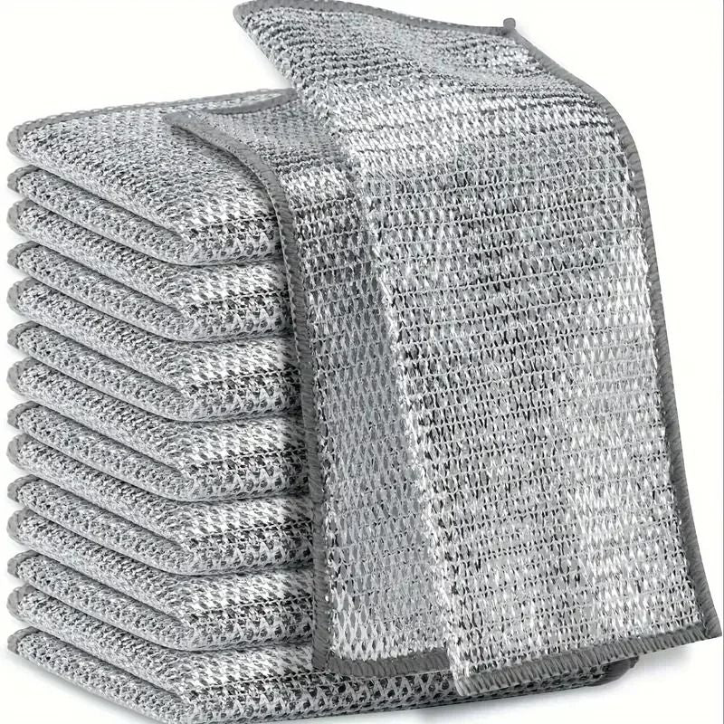 Double Sided Metal Steel Wire Dishcloth For Kitchen Cleaning Pots Pans And Dishes 1