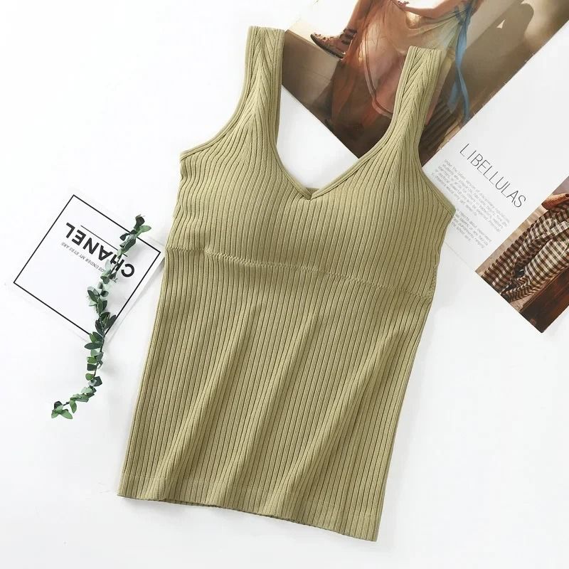 Women Removable Chest Pad Camisole Vest Top Sleeveless Underwear 5