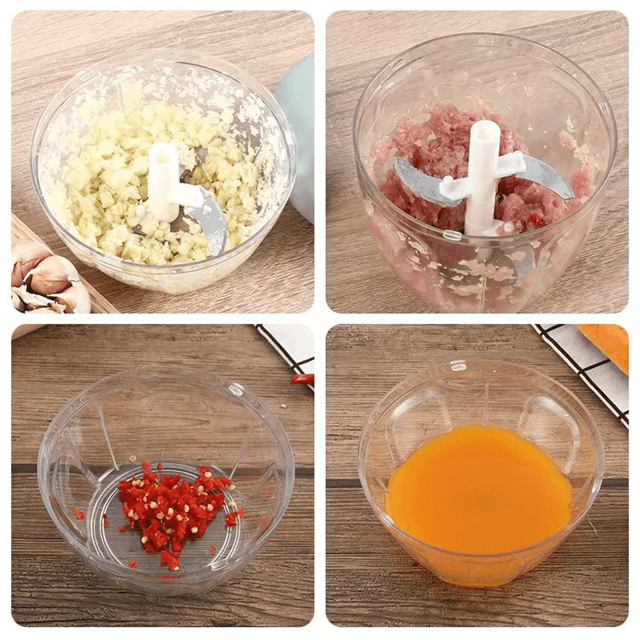 Effortless Manual Chopper 500ML Vegetable And Garlic Cutter 2