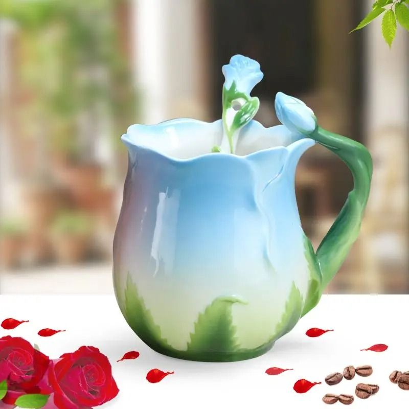 Bone China Camellia Floral Mug 320ml 7