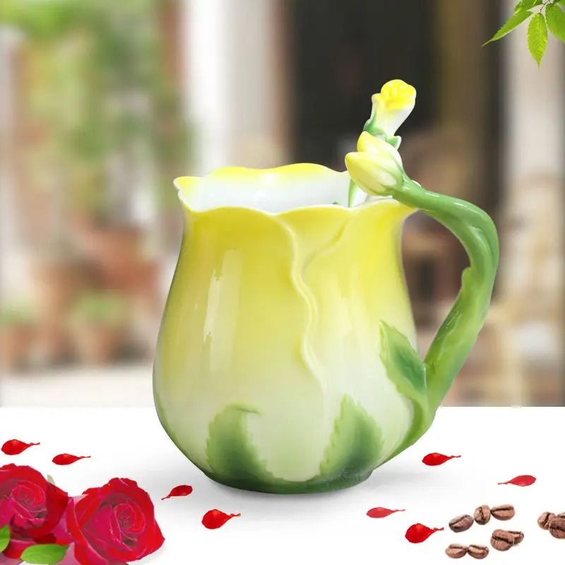 Bone China Camellia Floral Mug 320ml 8
