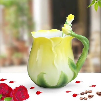 Bone China Camellia Floral Mug 320ml 8